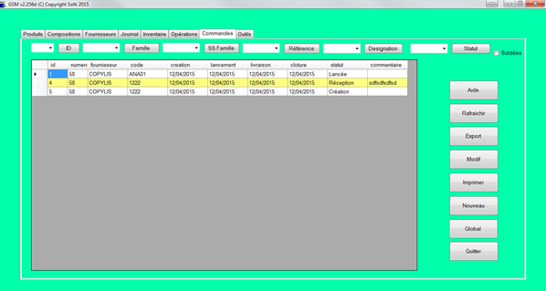 SIM Orders List