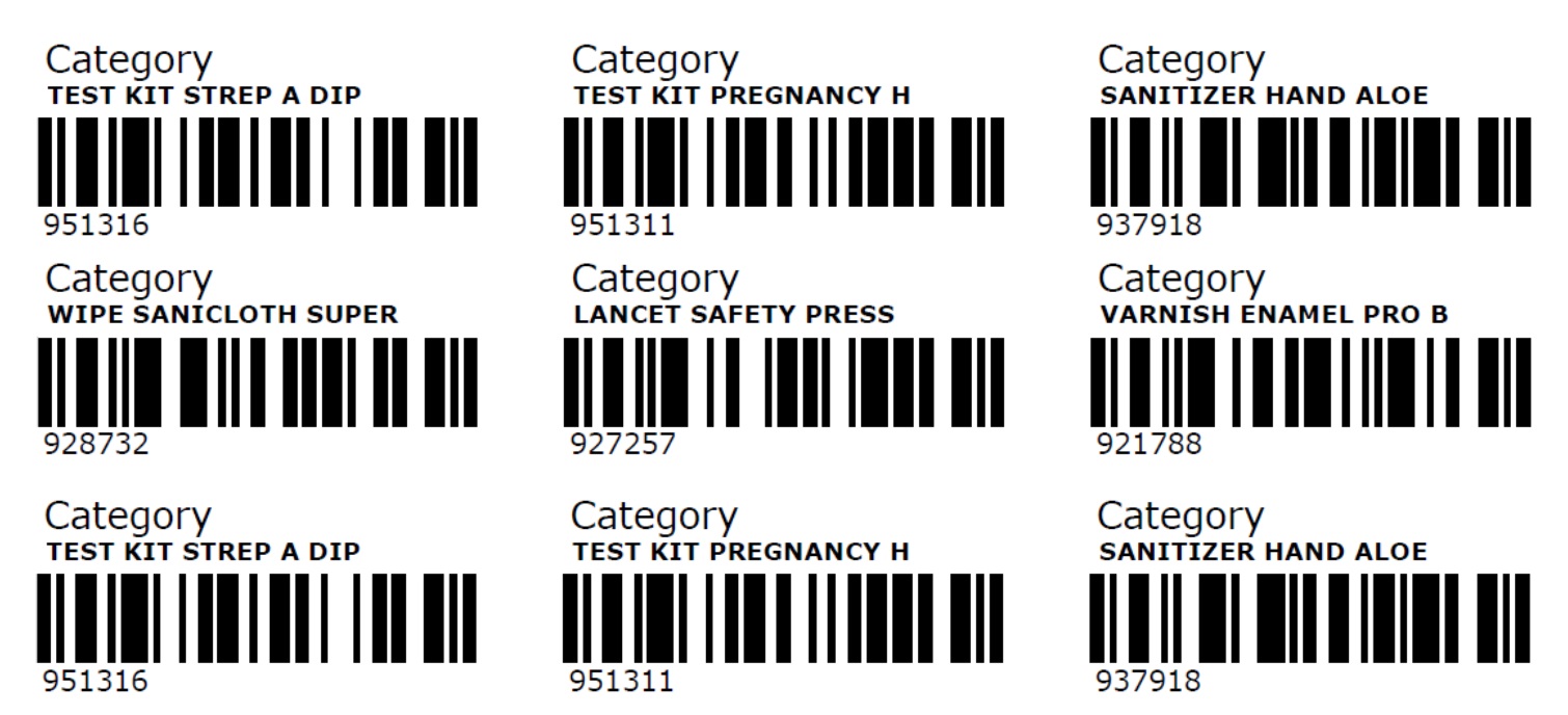 Barcode Label Template Word